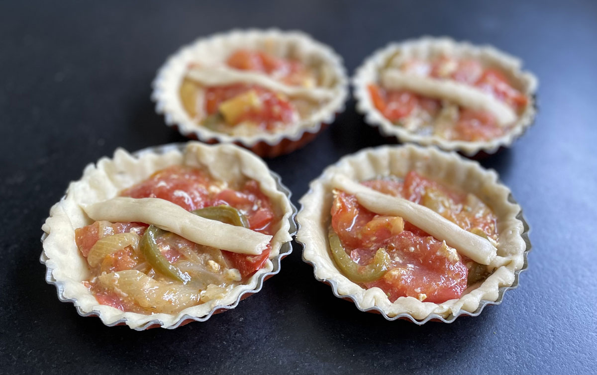 Tartelettes à la piperade